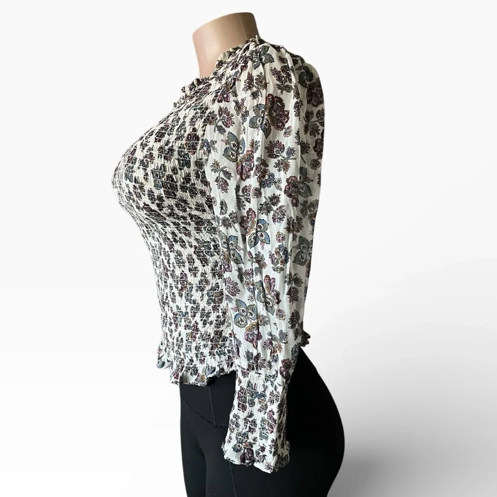 Veronica Beard Textured Floral Top - Picture 4 of 8